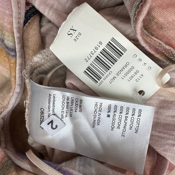 Pilcro Anthropologie Sunset Dyed Motif Twist Back Crewneck Tank Top Size XS - Picture 5 of 6